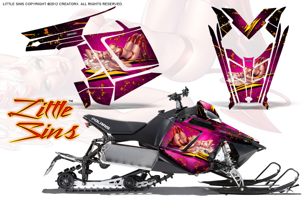 Polaris Rush Graphics Kit Little Sins Pink